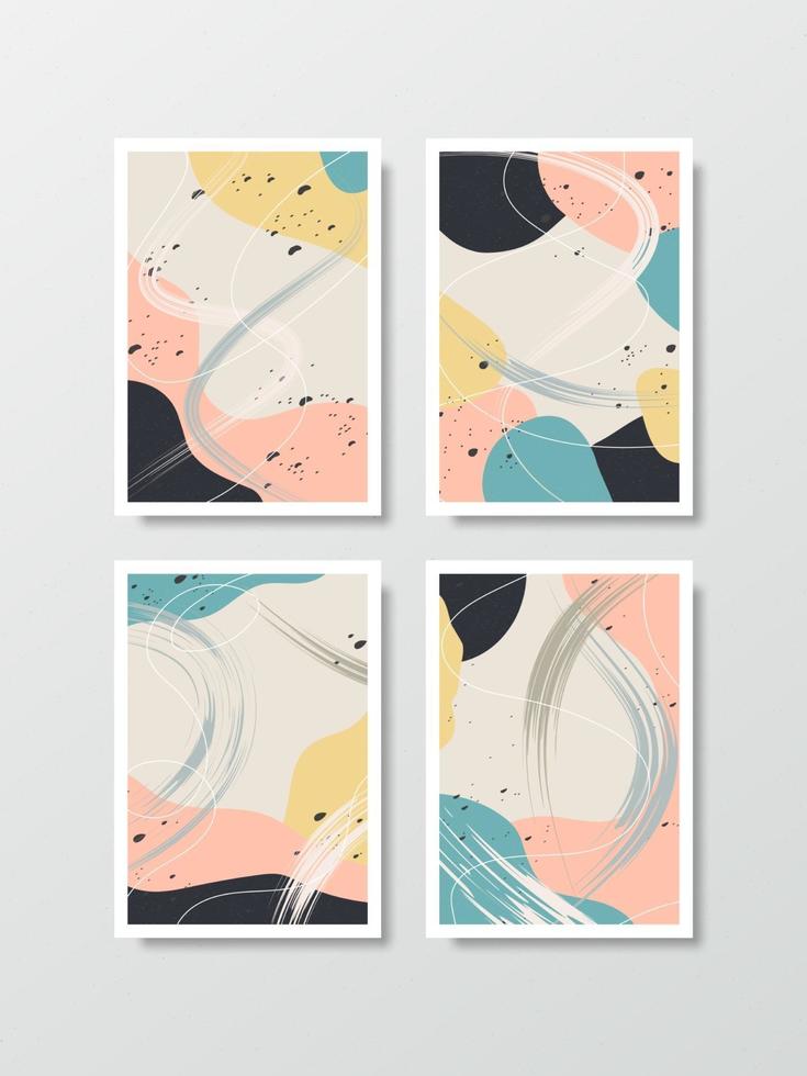 Abstract background vector in art style arranged as a set