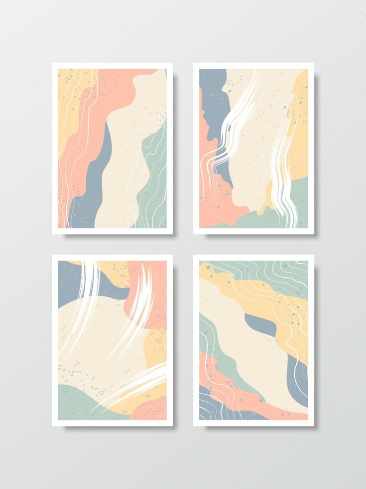 Abstract background vector in art style arranged as a set