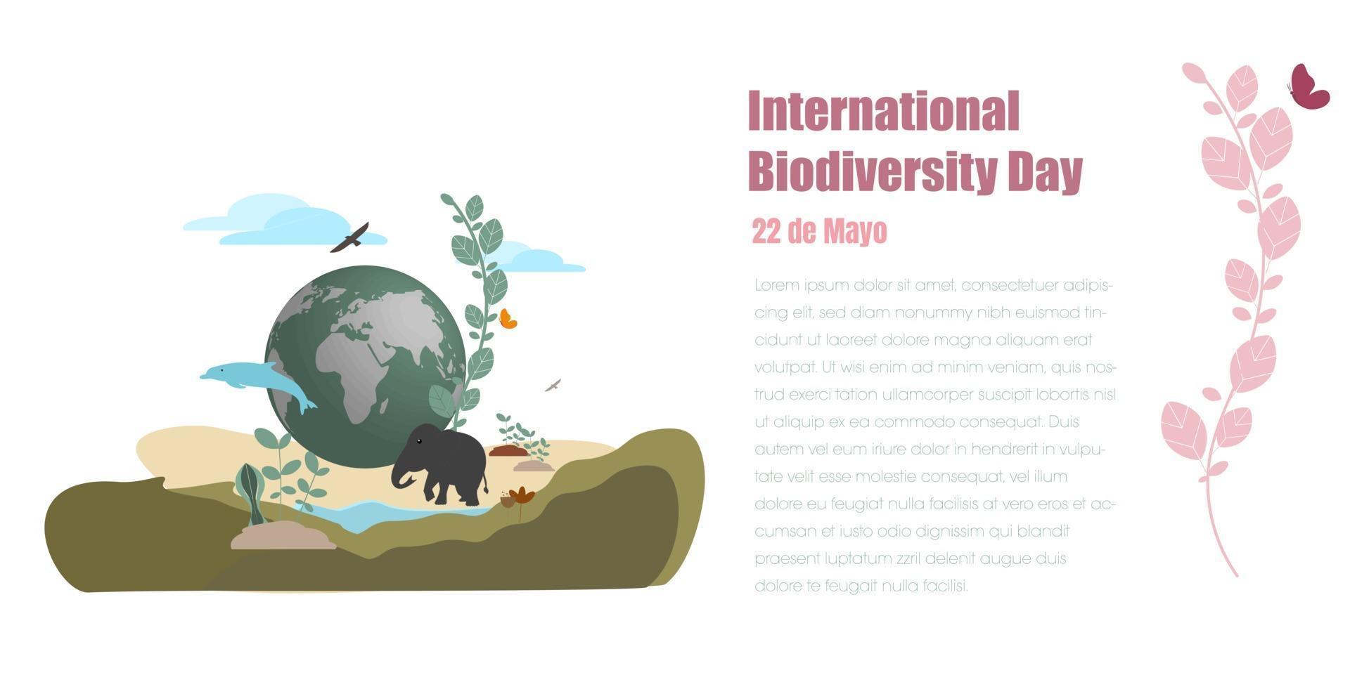 concepto de biodiversidad de protección de especies naturales o fauna vector