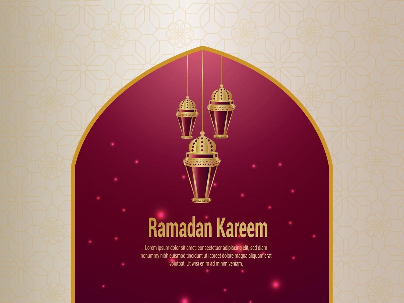 Ramadan kareem vector illustration and creative background