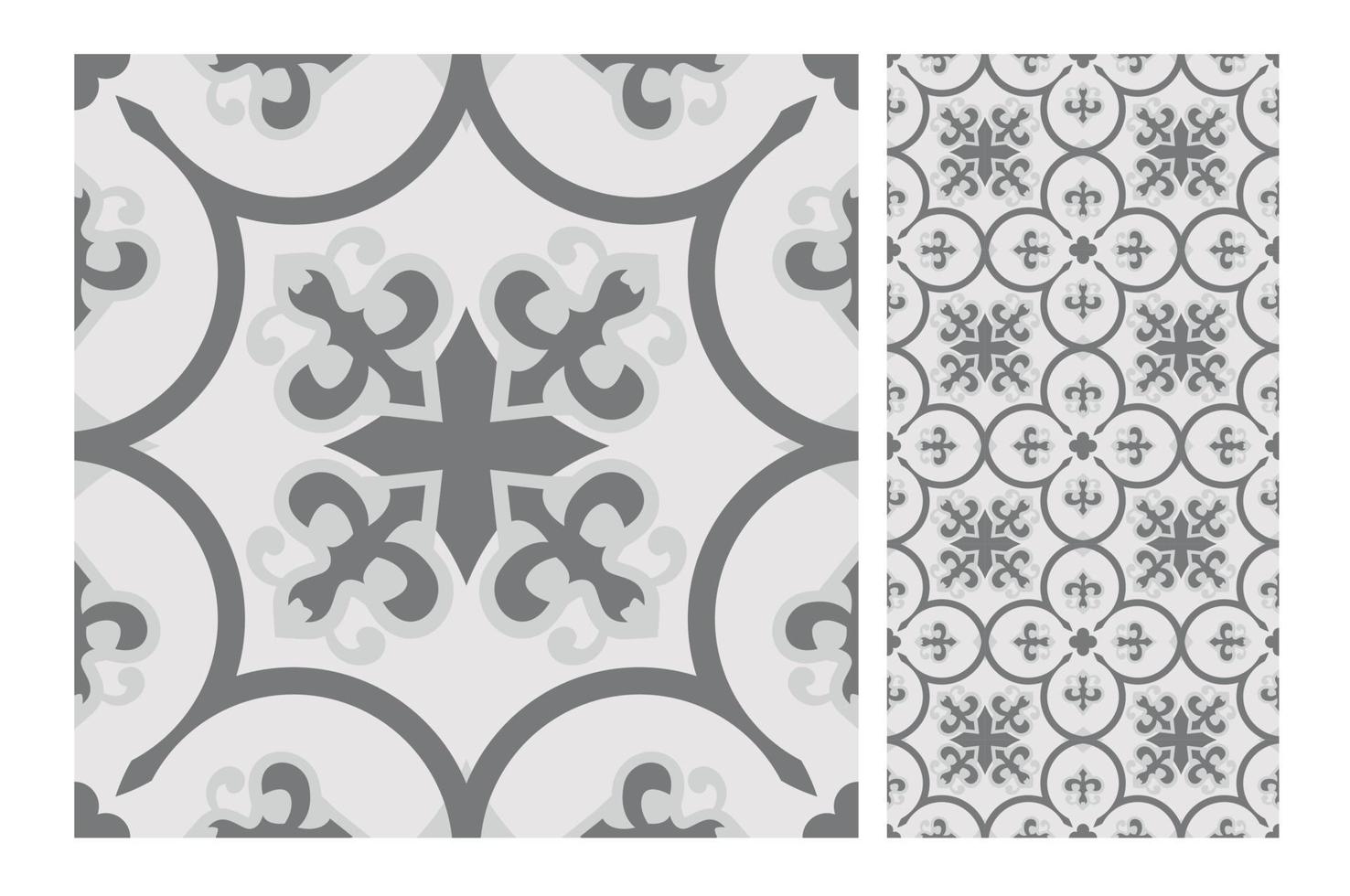 vintage tiles patterns antique seamless design in Vector illustration