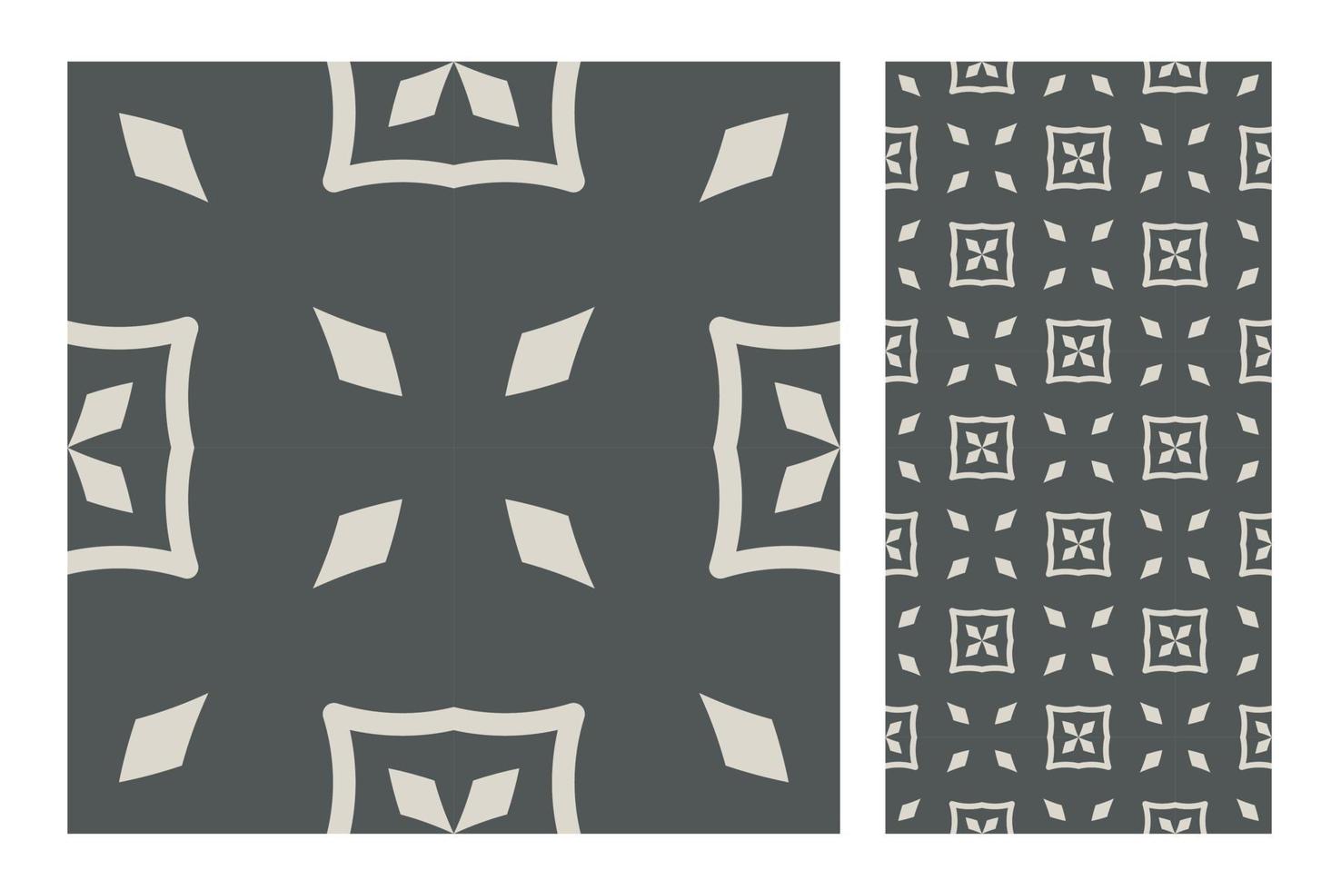 vintage tiles patterns antique seamless design in Vector illustration