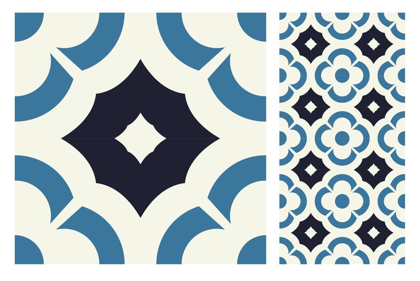 vintage tiles patterns antique seamless design in Vector illustration