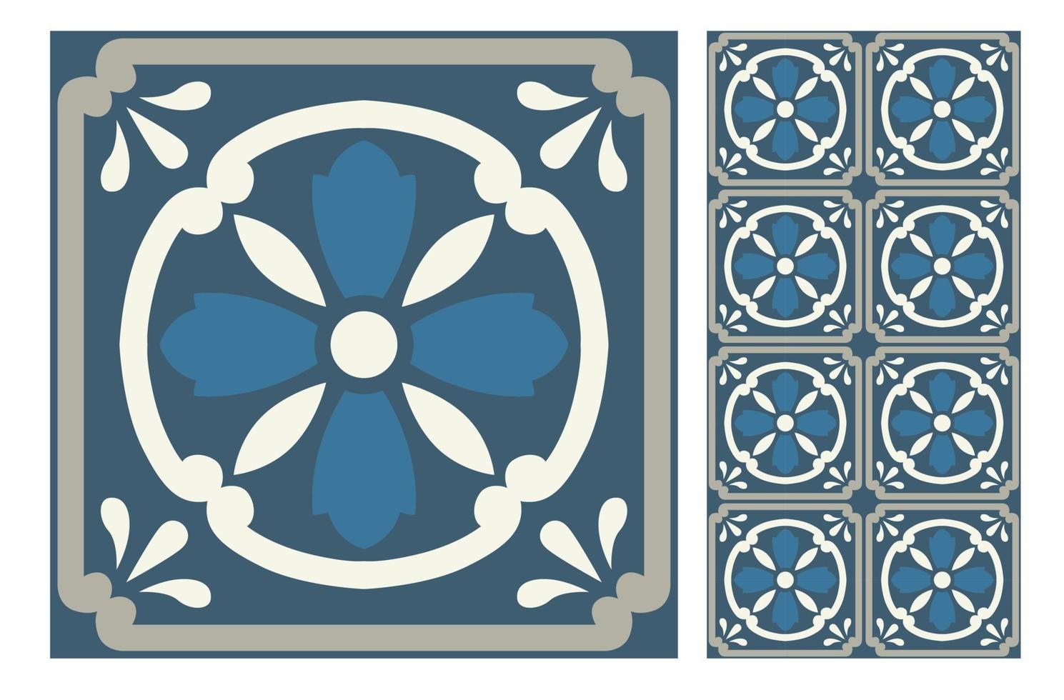 patrones de azulejos vintage antiguo diseño sin costuras vector