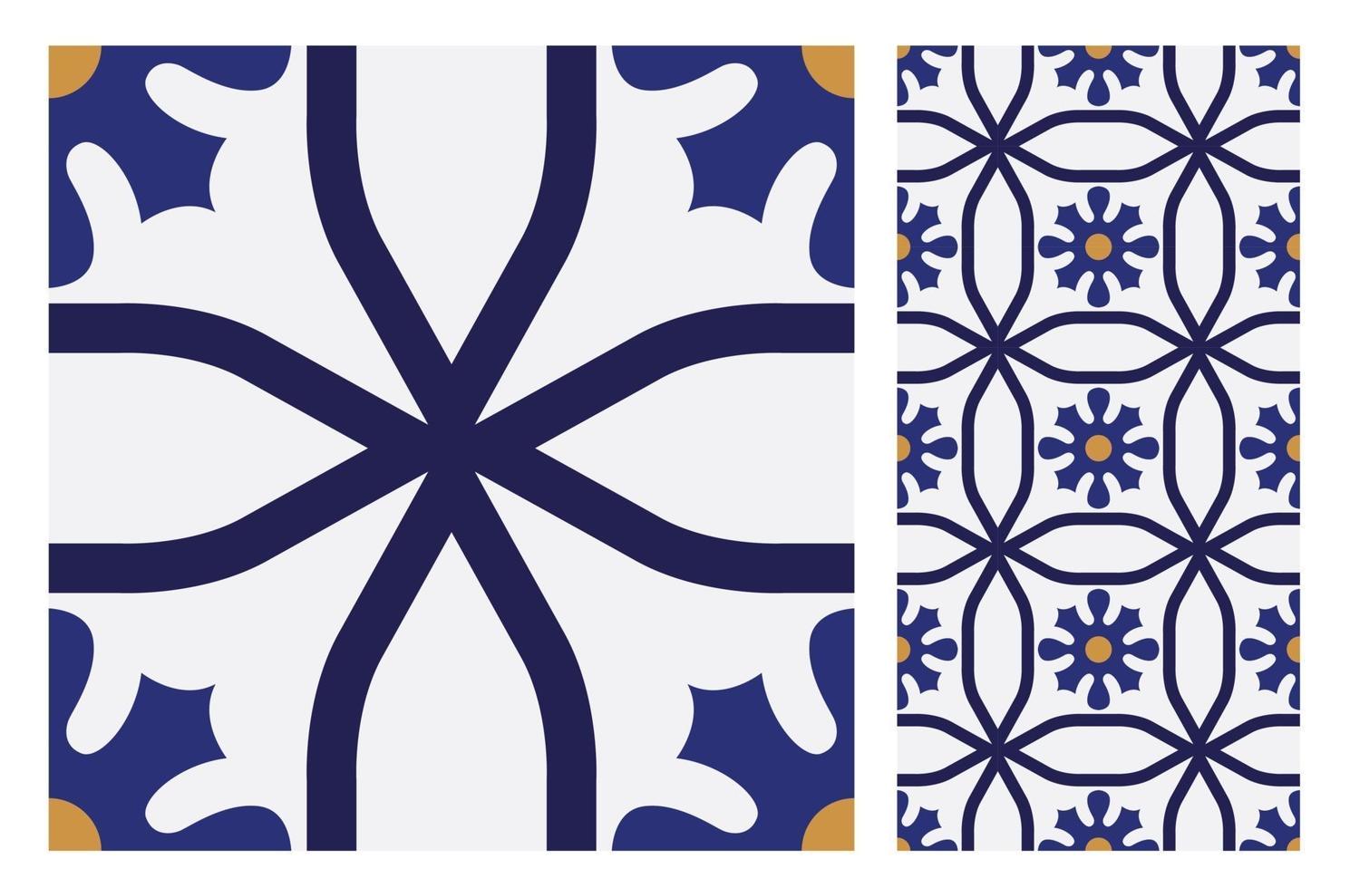 patrones de azulejos vintage antiguo diseño sin costuras vector