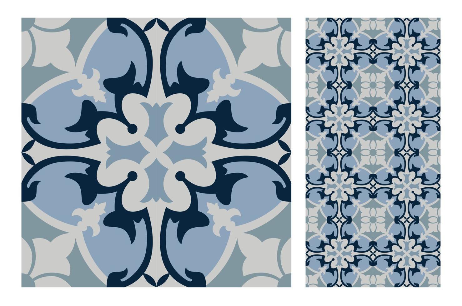 patrones de azulejos vintage antiguo diseño sin costuras vector