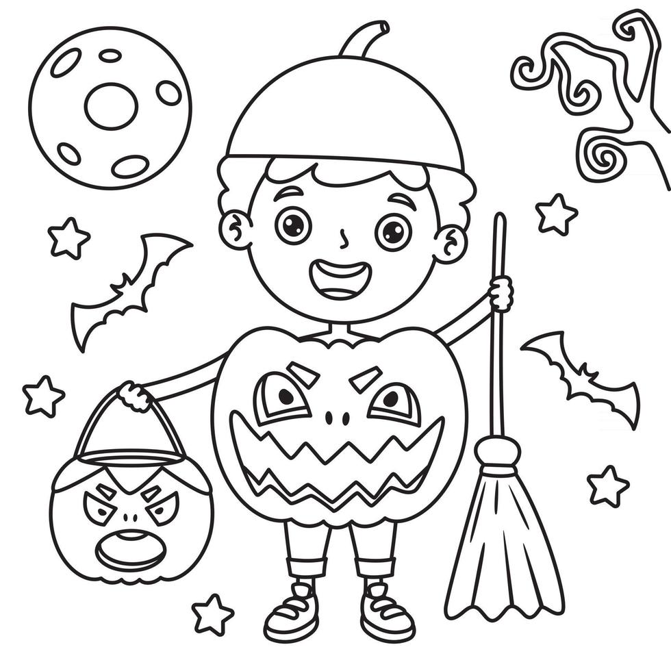 Line Art Drawing For Kids Coloring Page vector