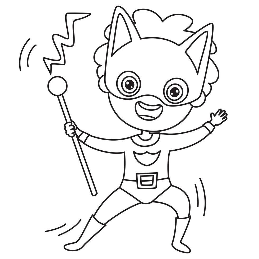 Line Art Drawing For Kids Coloring Page vector