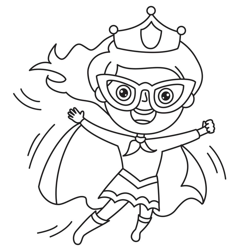 Line Art Drawing For Kids Coloring Page vector