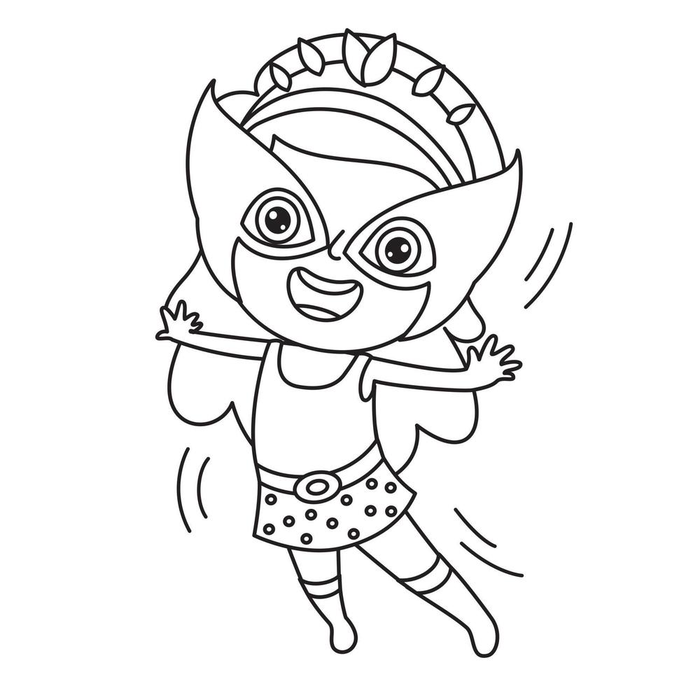 Line Art Drawing For Kids Coloring Page vector