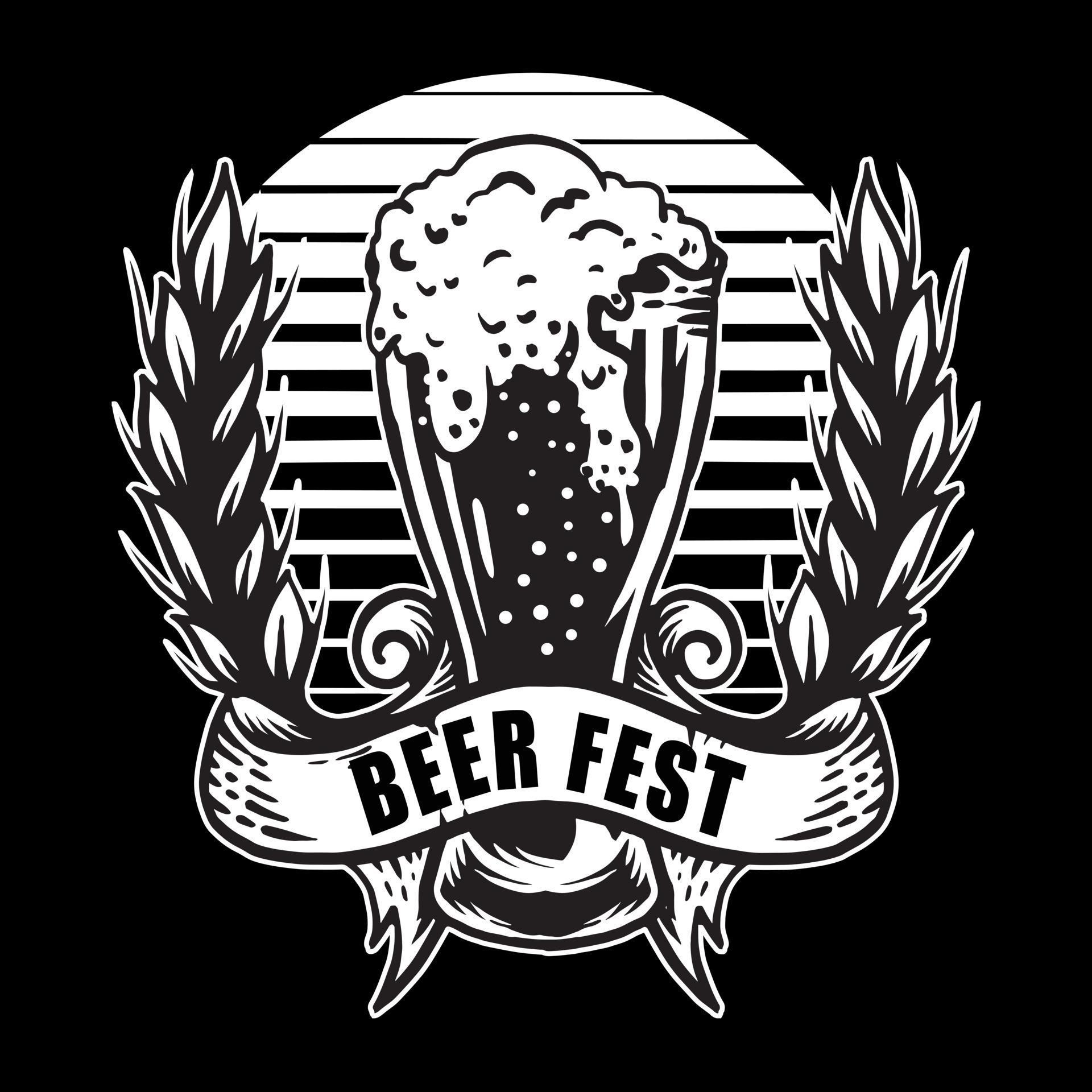 Vintage beer logo hand drawn vector 2407332 Vector Art at Vecteezy