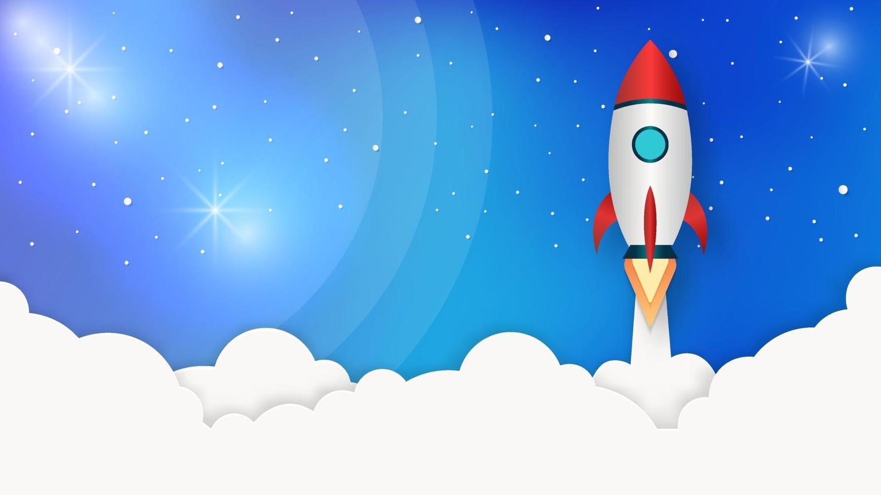 Vector illustration concept rocket launch 2407917 Vector Art at Vecteezy