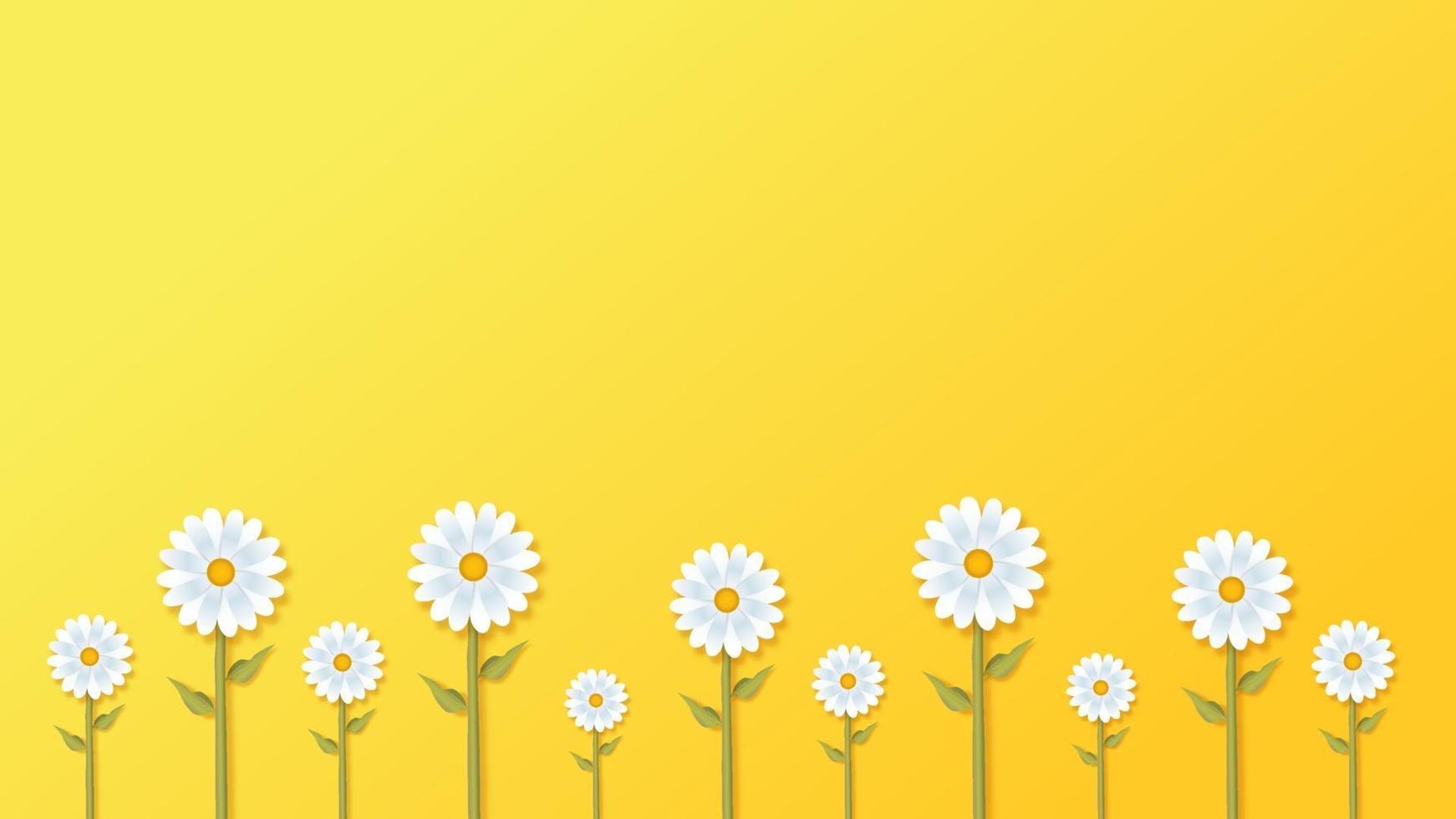 Beautiful realistic flower background vector