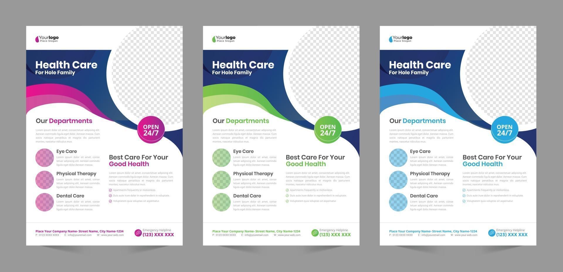 Medical Flyer Template vector design Layout template in A4 size