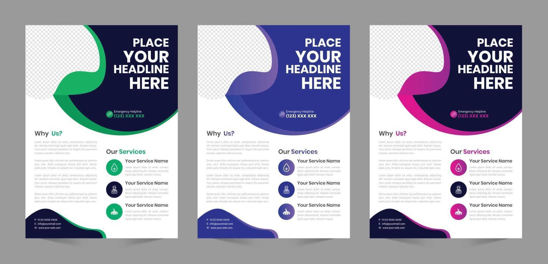 Medical Flyer Template vector design Layout template in A4 size