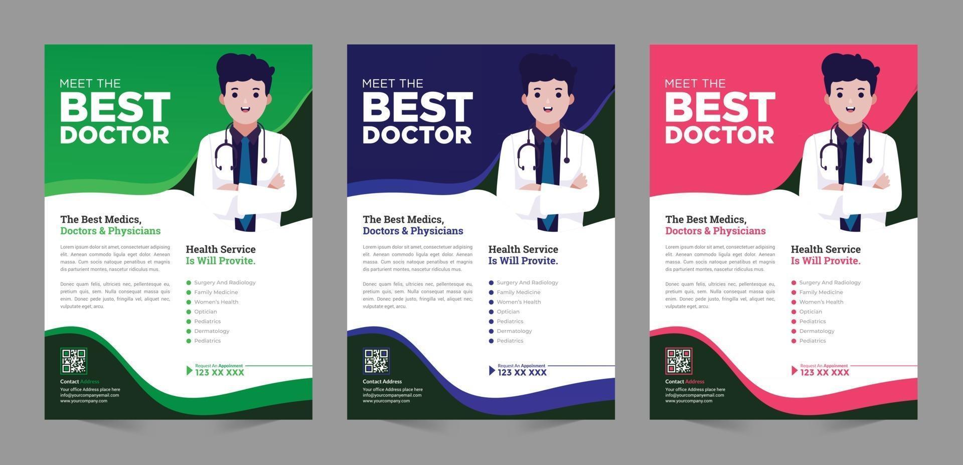 Medical Flyer Template vector design Layout template in A4 size