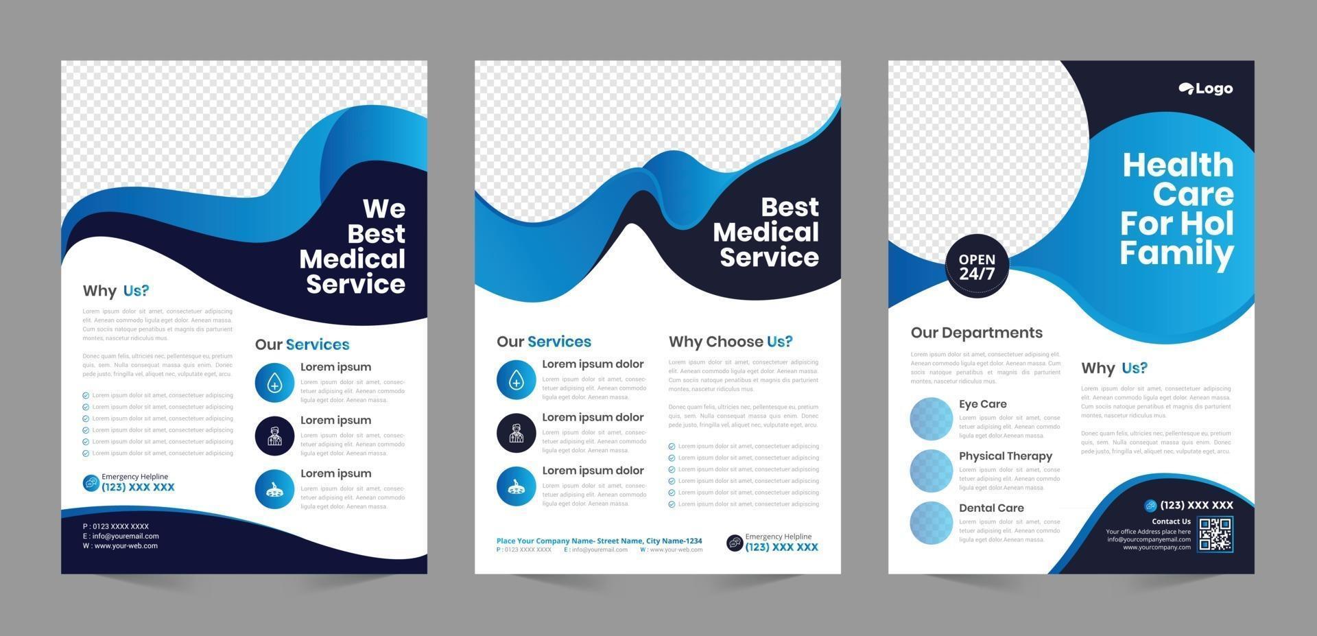 Medical Flyer Template vector design Layout template in A4 size
