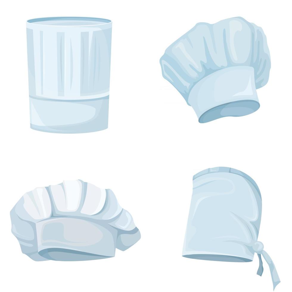 Set of different chef hats vector