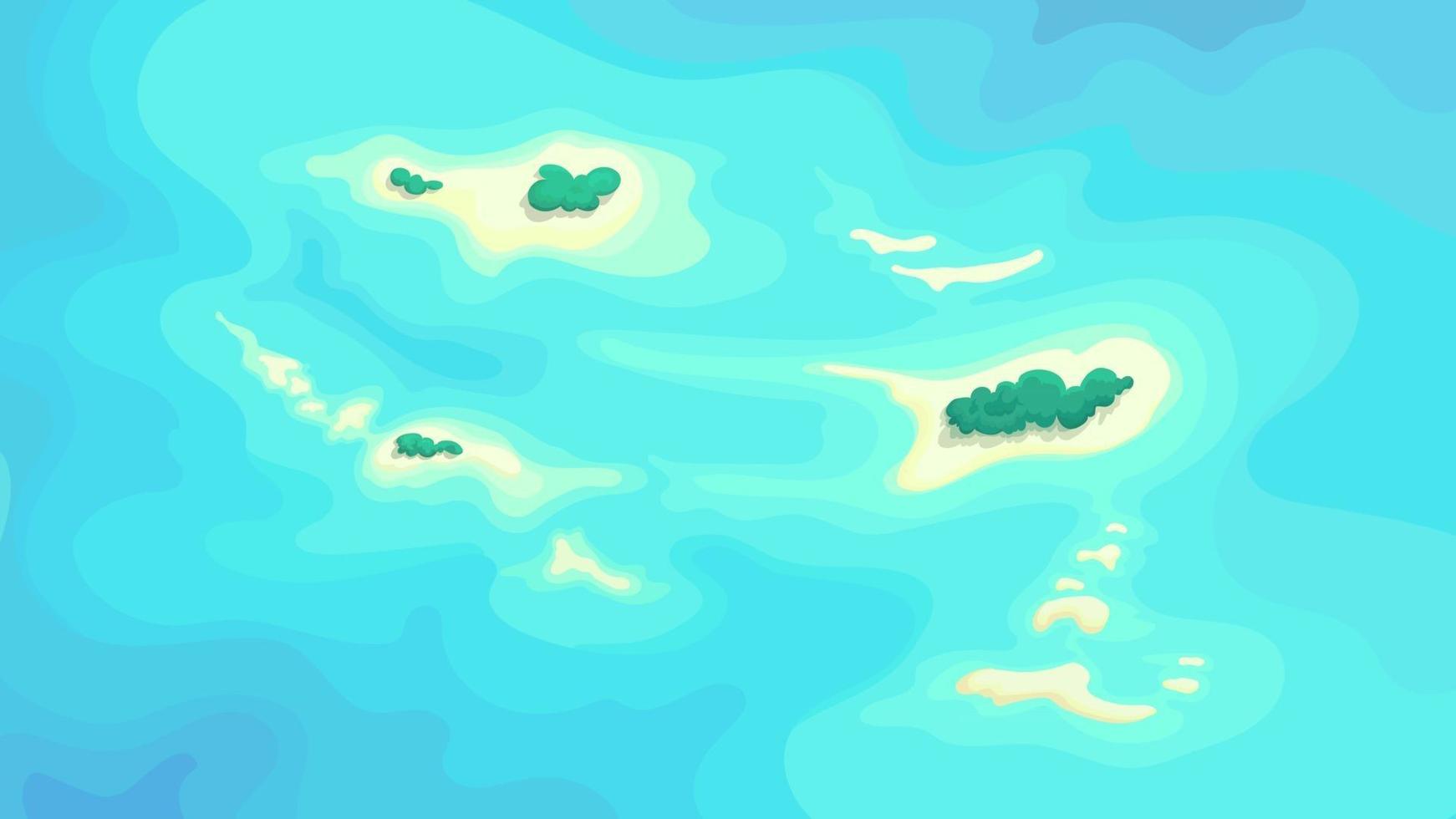 Tropical islands in middle of ocean vector