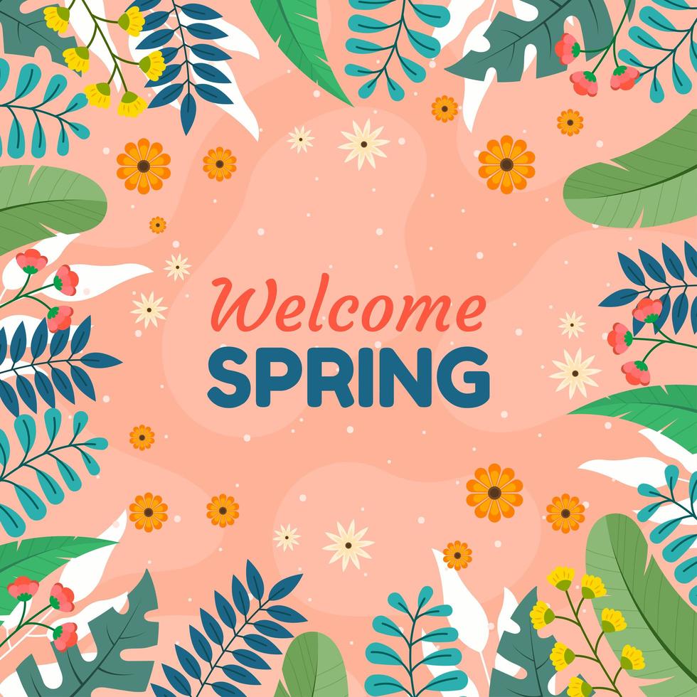 Welcome Spring Background vector