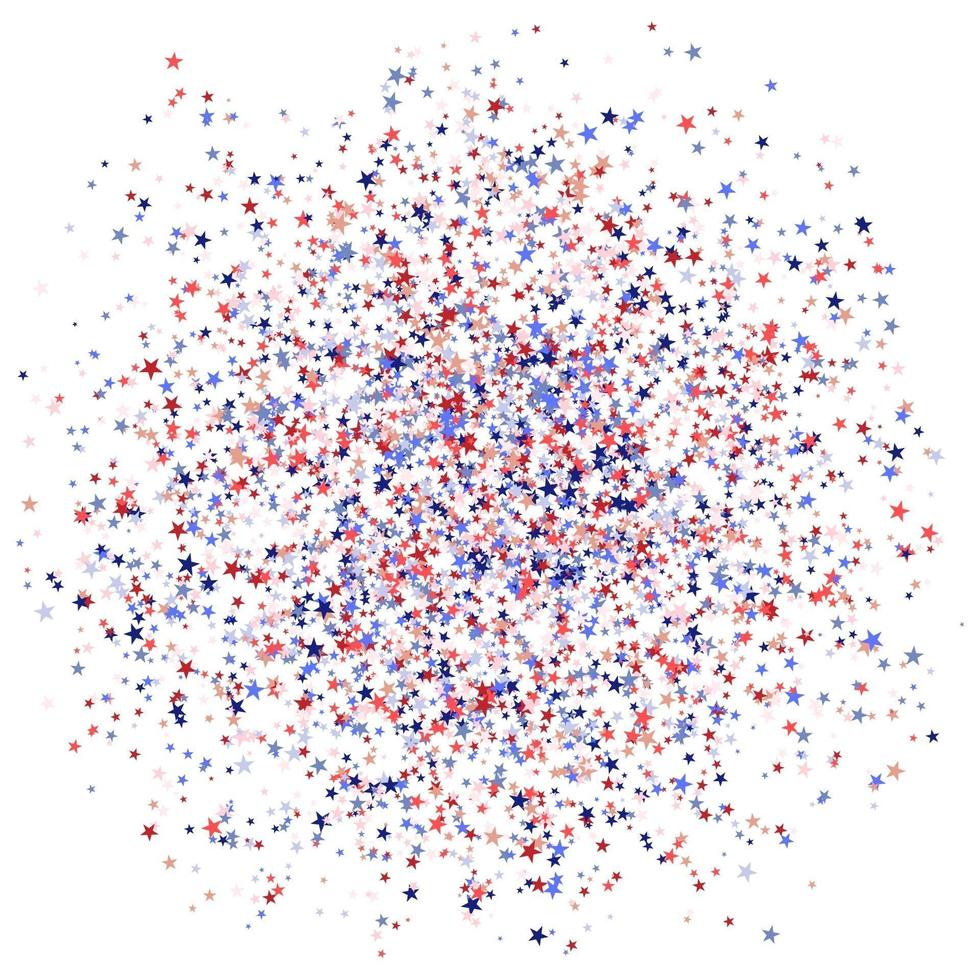 Red blue and white stars like a spot in national USA flag colors vector