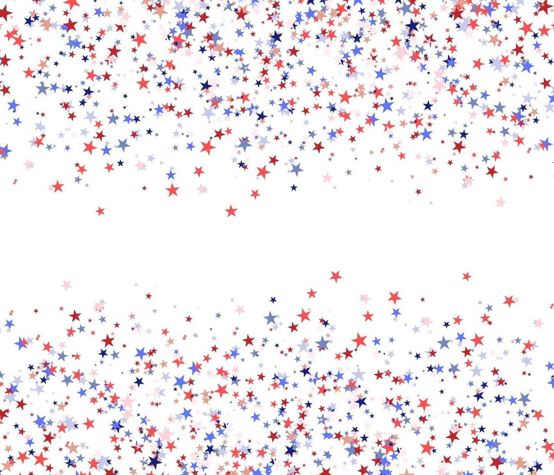 Red blue and white stars with blank space in the centre vector