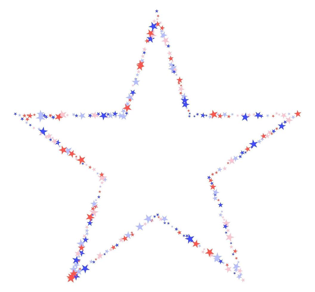 July 4th pattern made of stars vector
