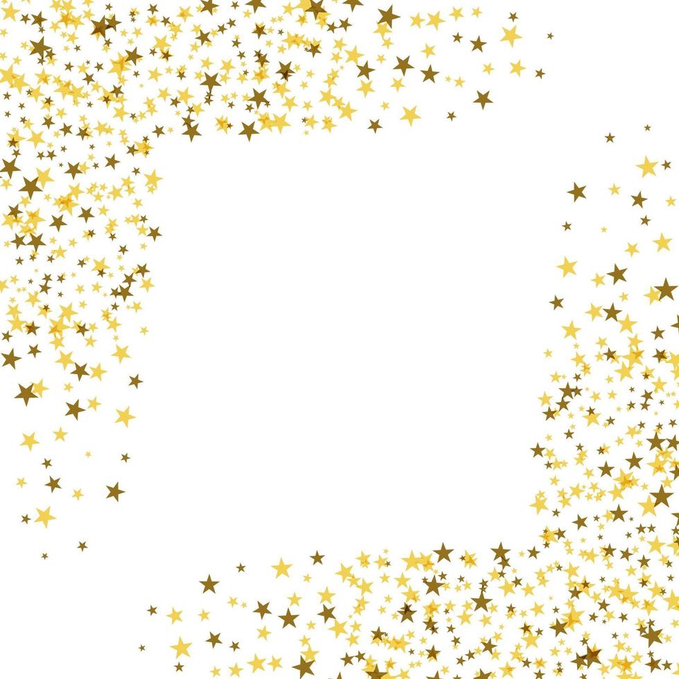 estrellas doradas con cuadrado blanco en el medio vector