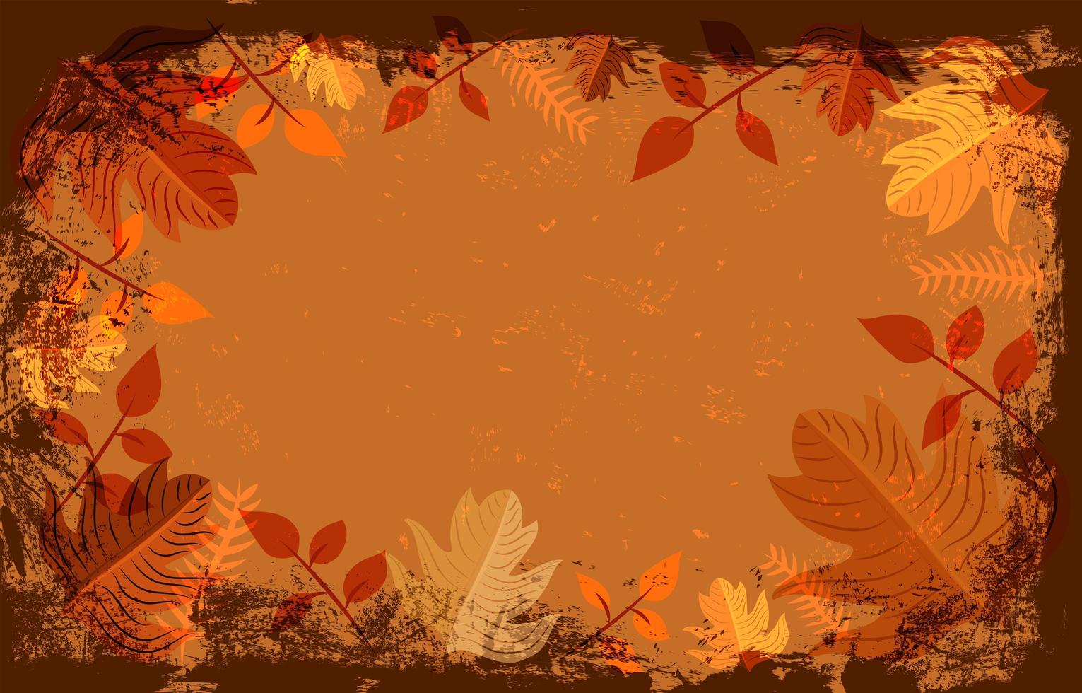 Vintage with Leaves Background Template vector