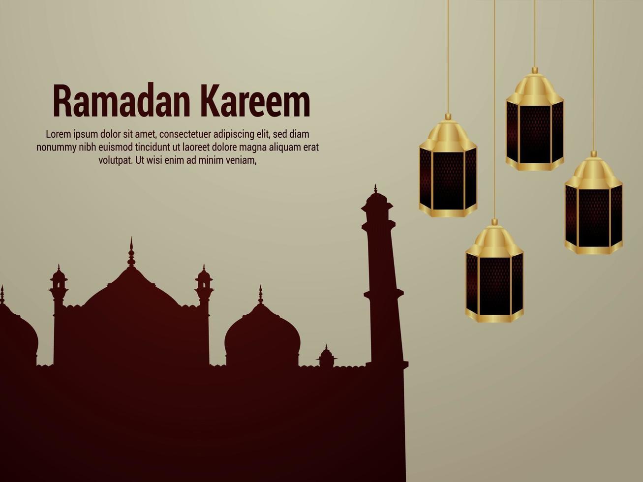 Flat design concept of eid mubarak background vector