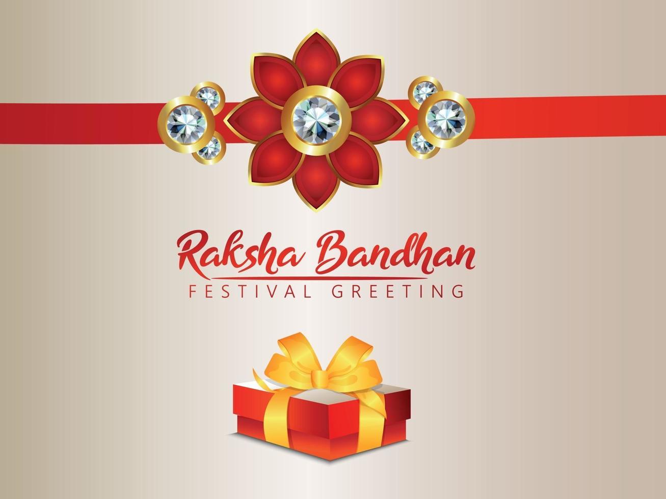 Happy raksha bandhan indian festival invitation greeting card with vector illustration and background