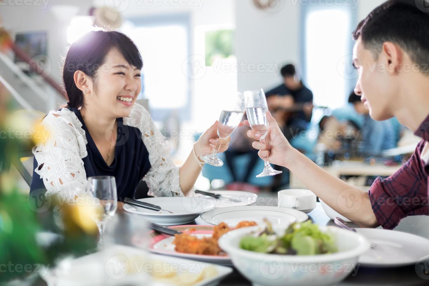 Young Asian couple on a date photo