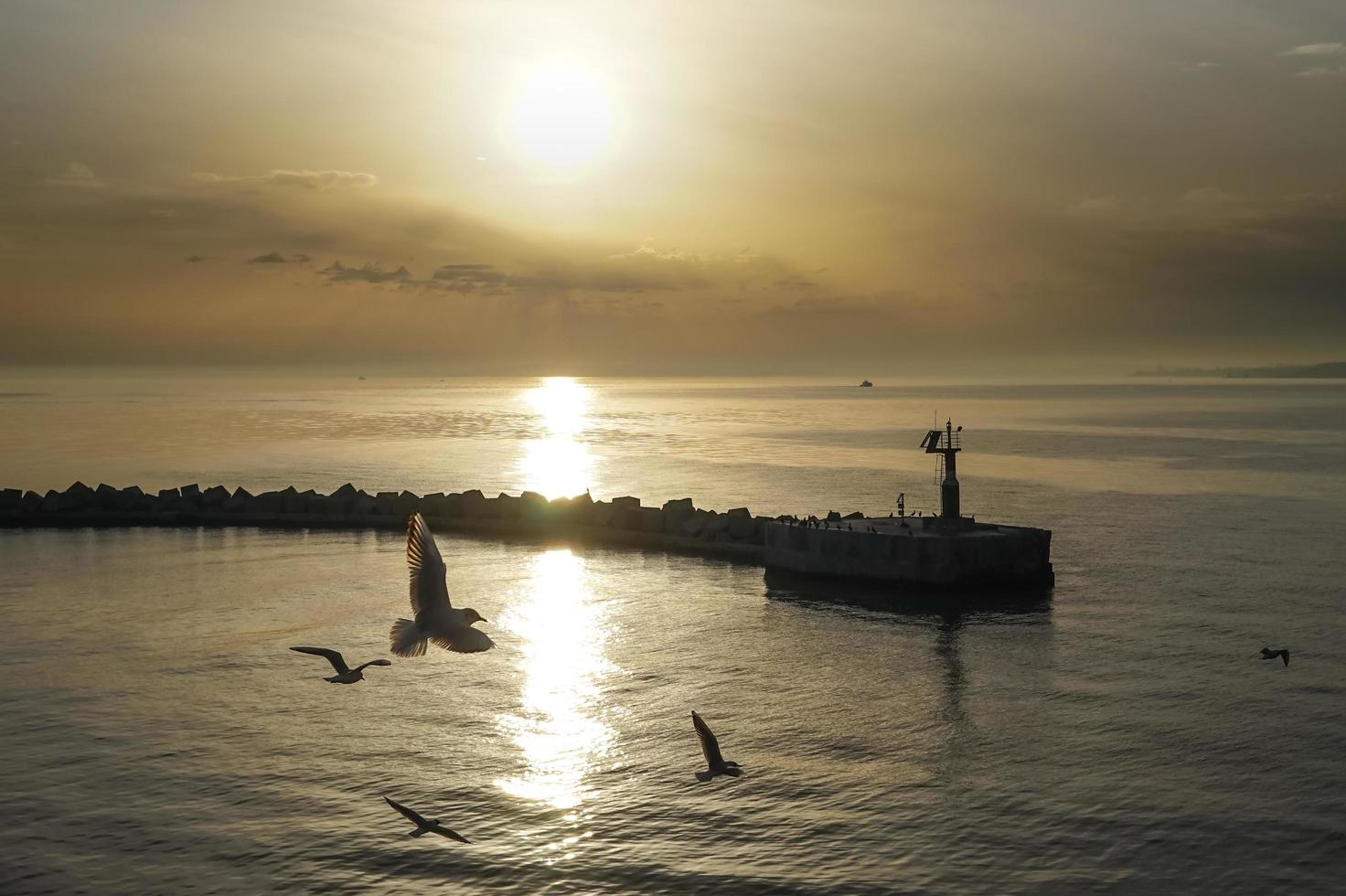 The Kerch Strait at sunset photo