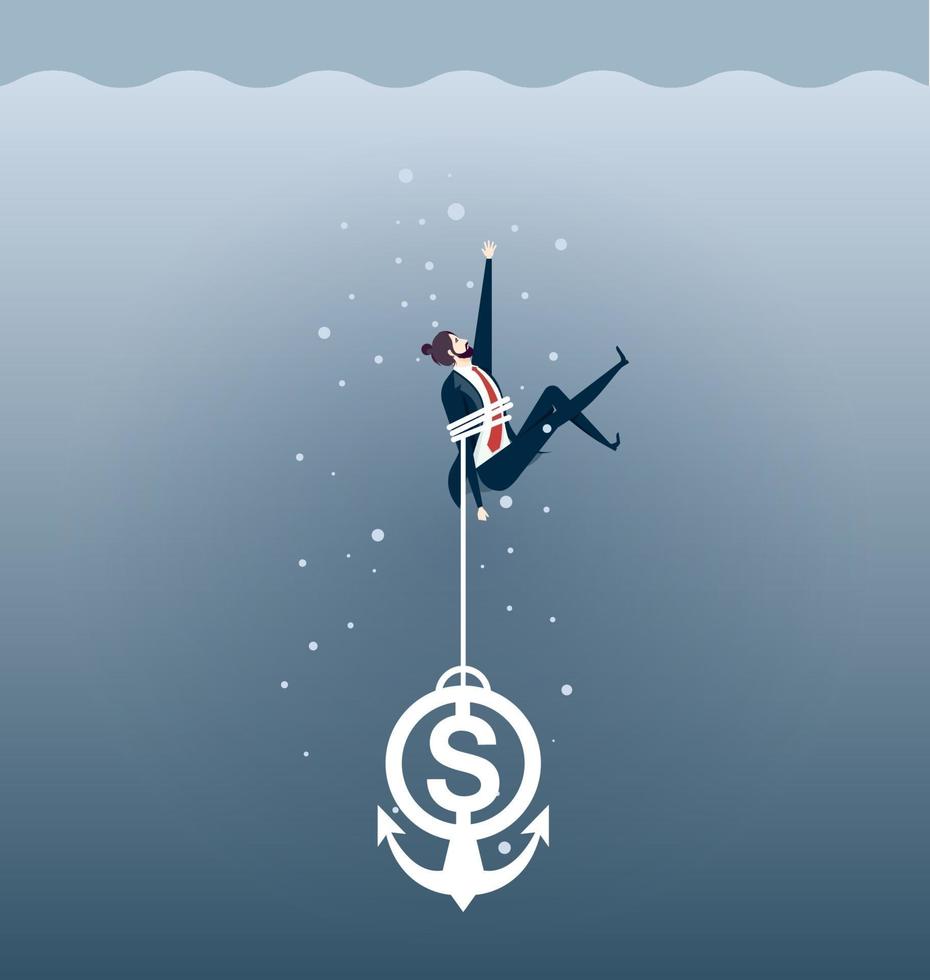 Financial crisis concept vector