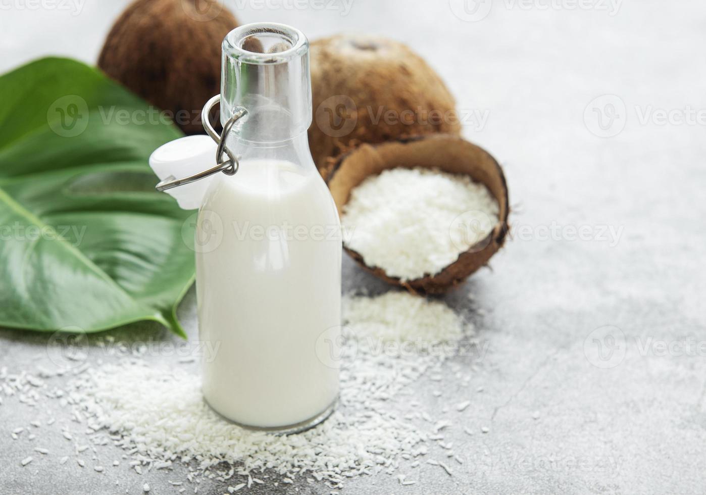 Fresh coconut milk photo