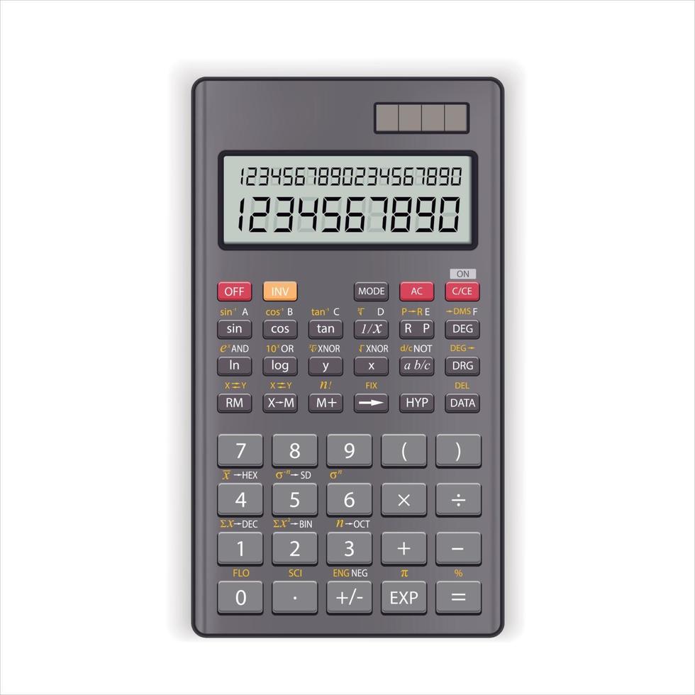 Calculator digital electronic vector
