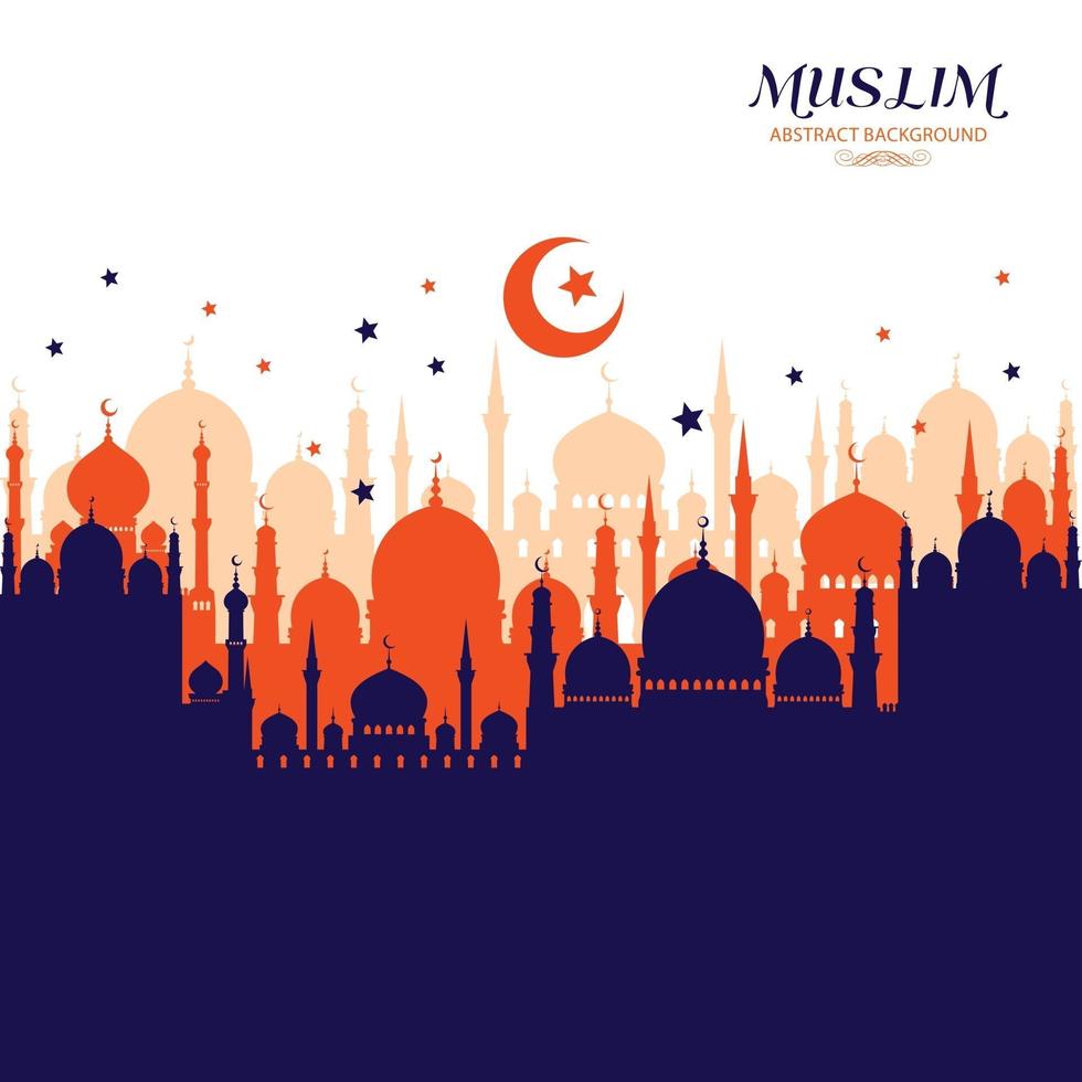 tarjeta de felicitación abstracta musulmana. vector