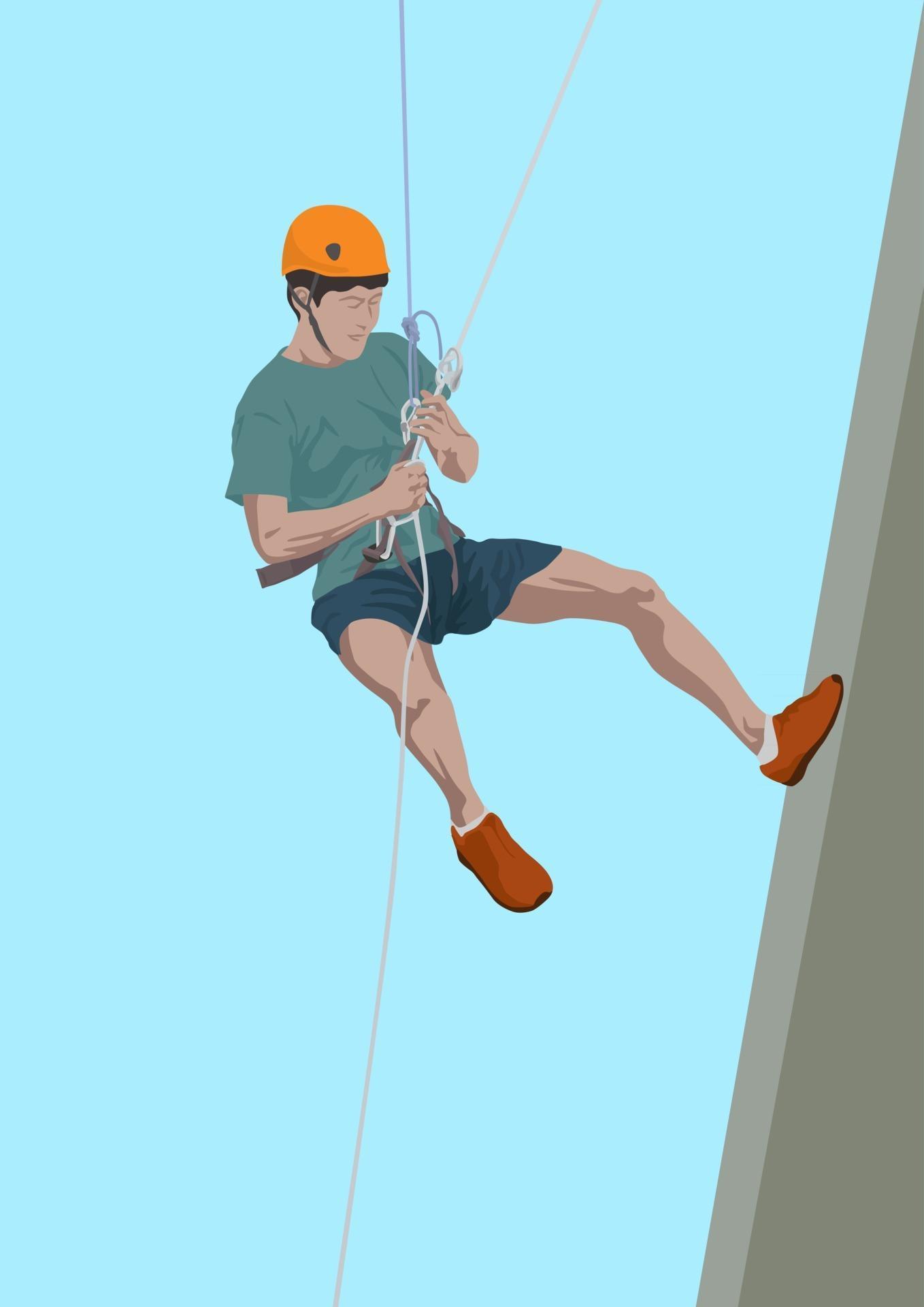 Rappelling Adventure Sport in illustration graphic vector 2410128