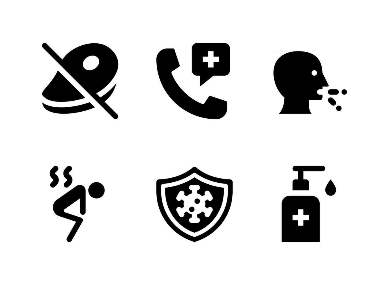 Simple Set of Coronavirus Related Vector Solid Icons