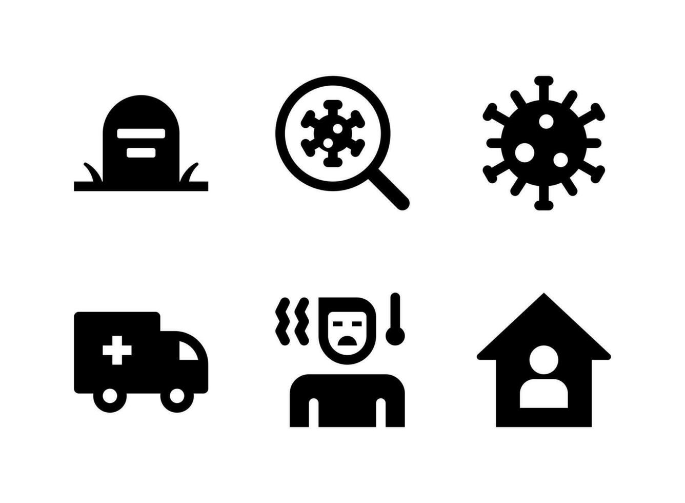 Simple Set of Coronavirus Related Vector Solid Icons