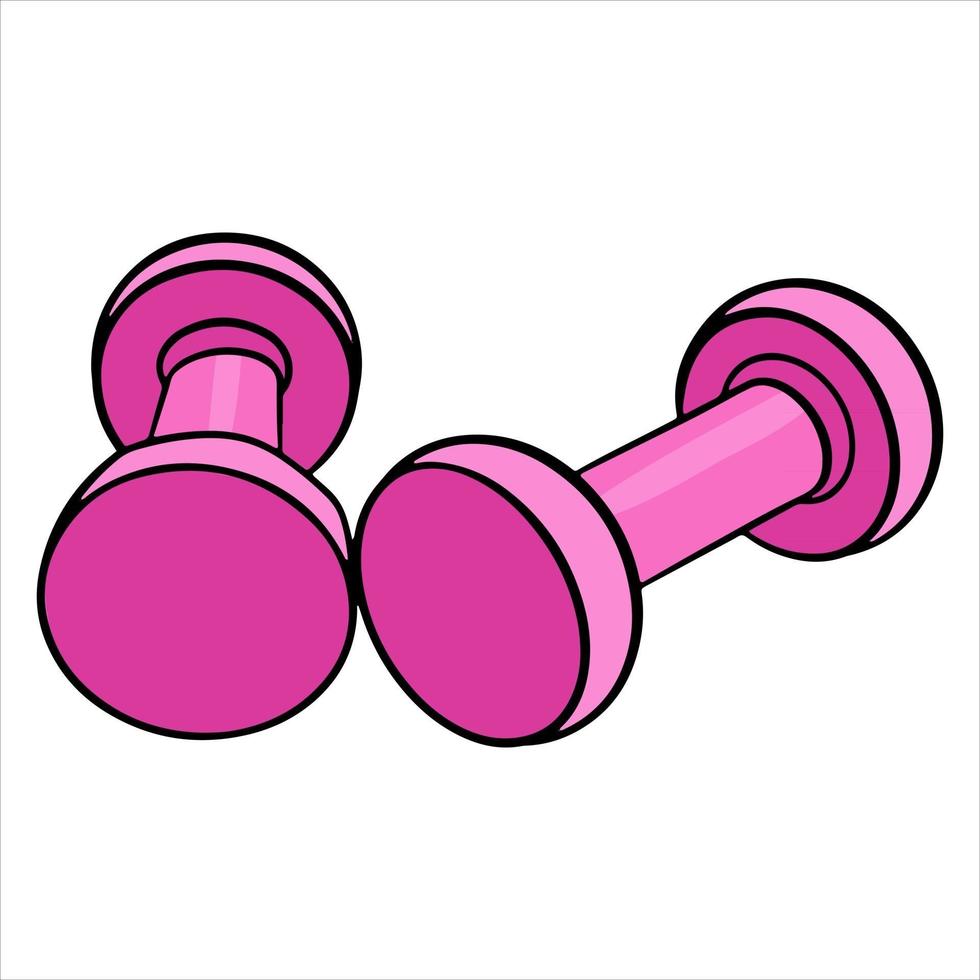 Dumbbells for fitness vector