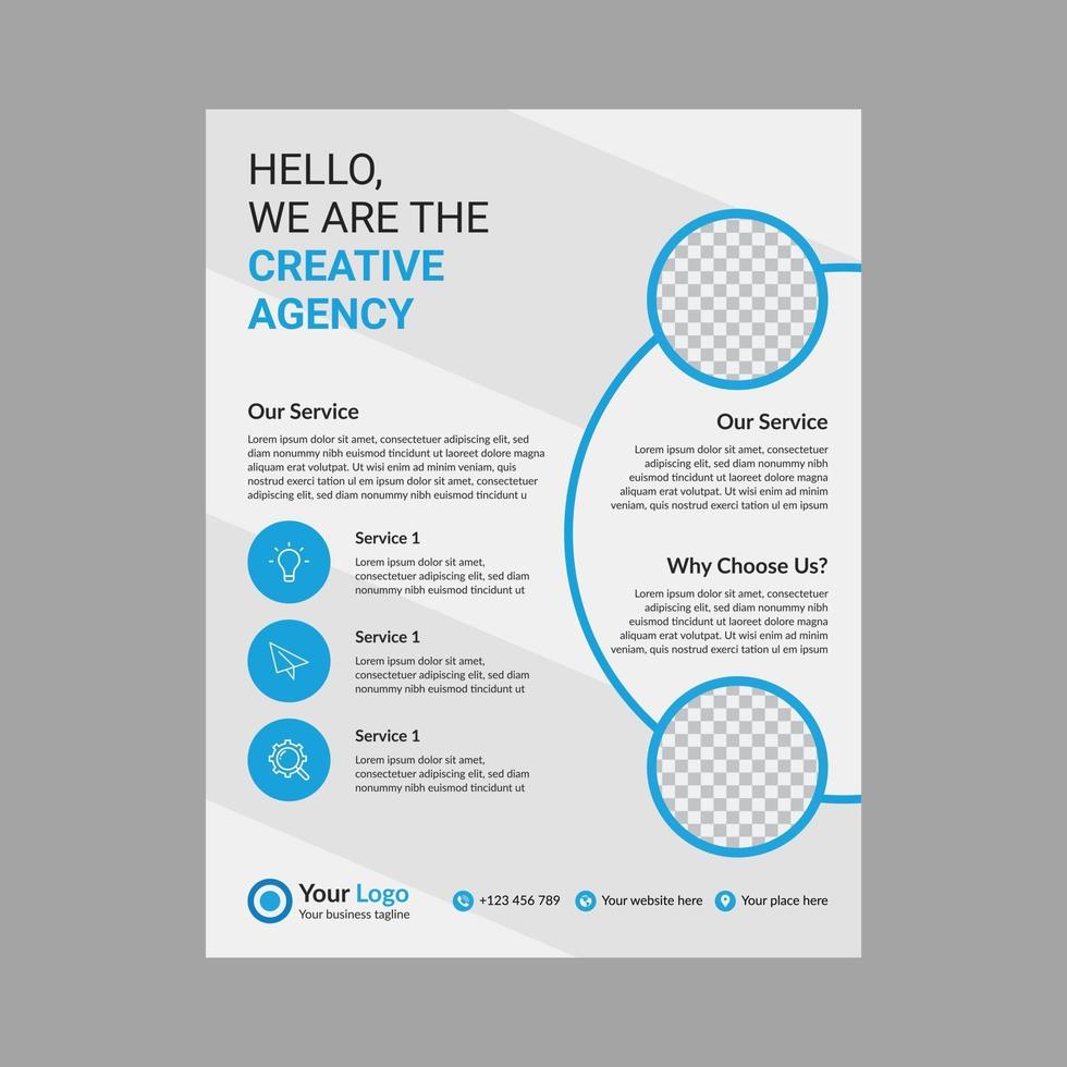 Corporate business flyer layout template vector