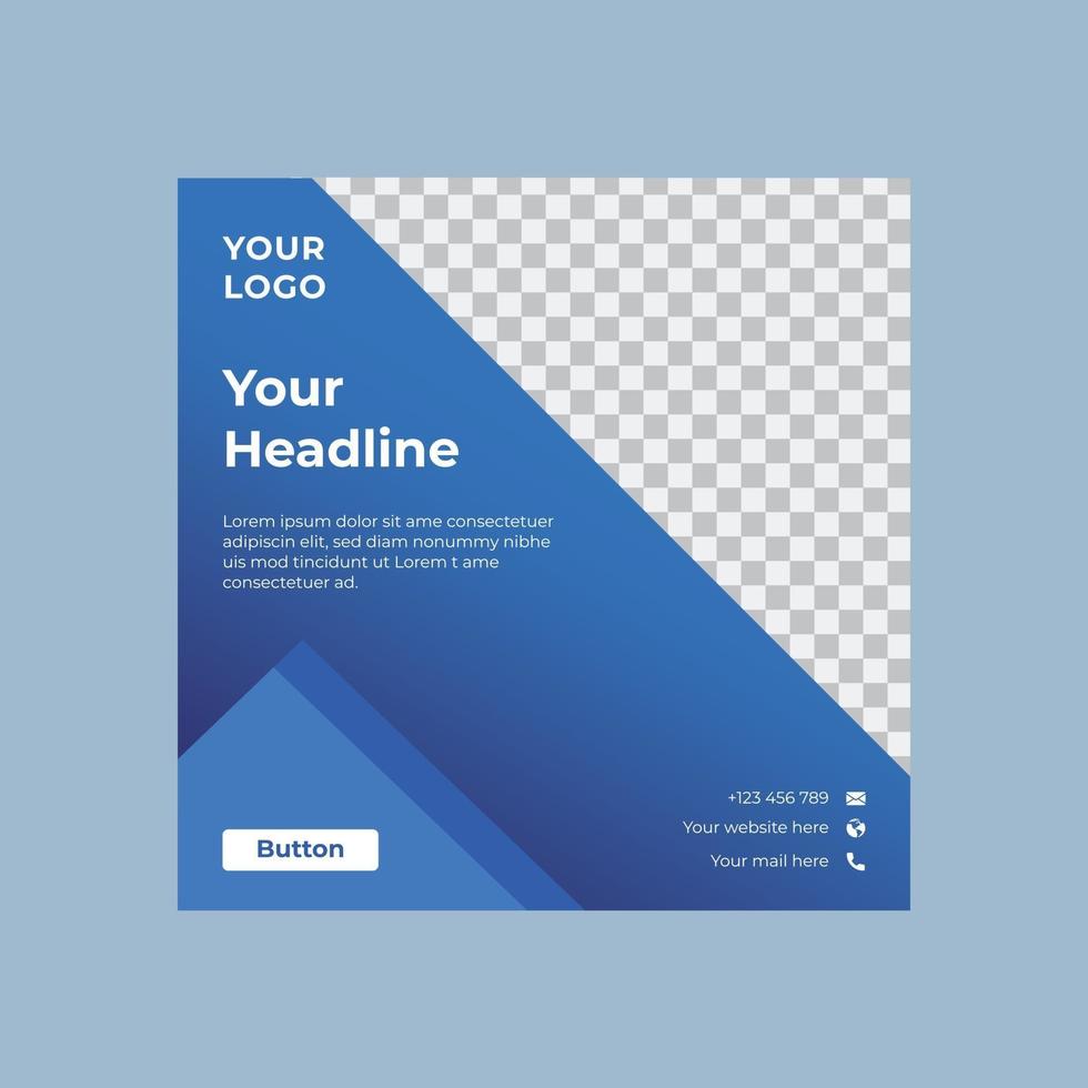 Modern Agency Social Media Post Template Layout Design Vector