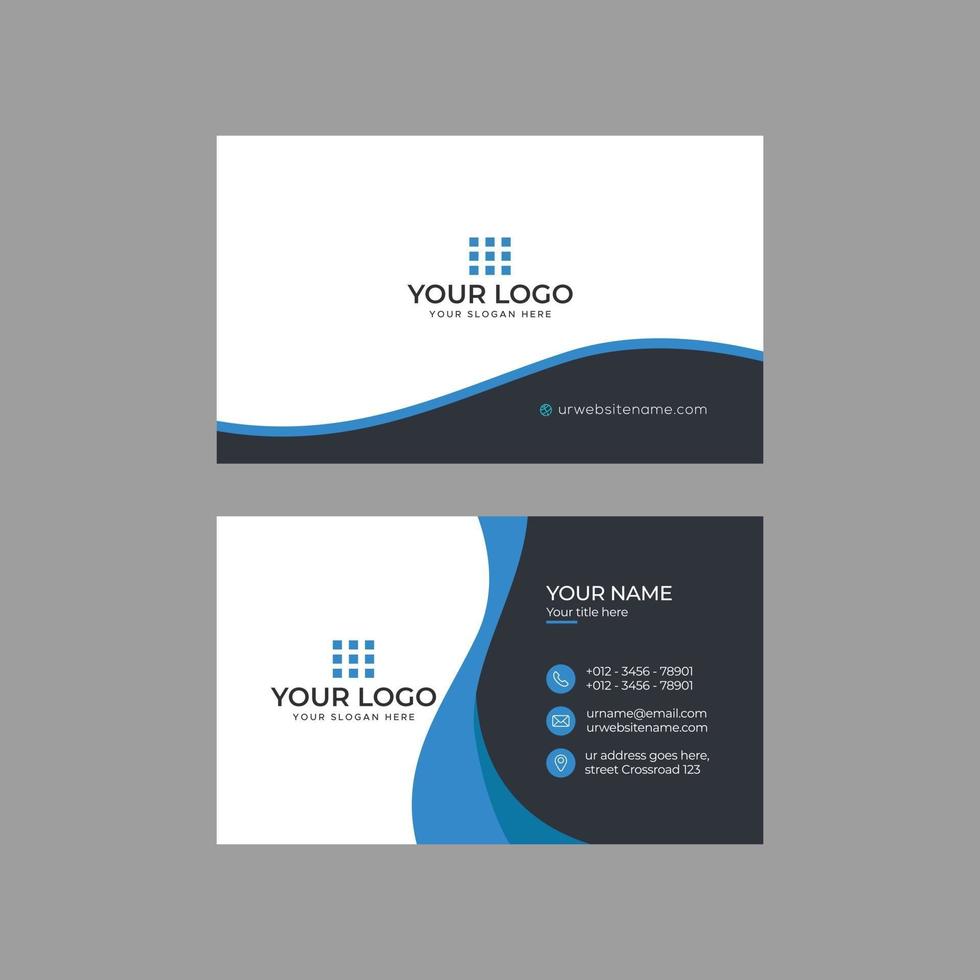 Blue Corporate Business Card Vector