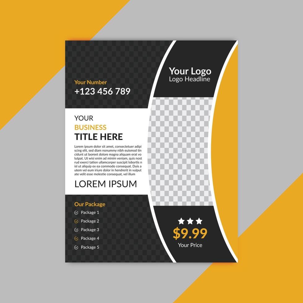 Modern Photography Business Flyer Template Vector