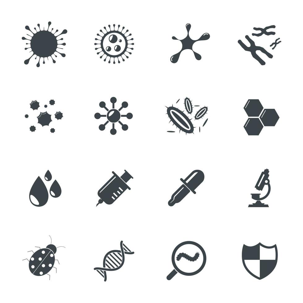 Virus Icons Vector illustration