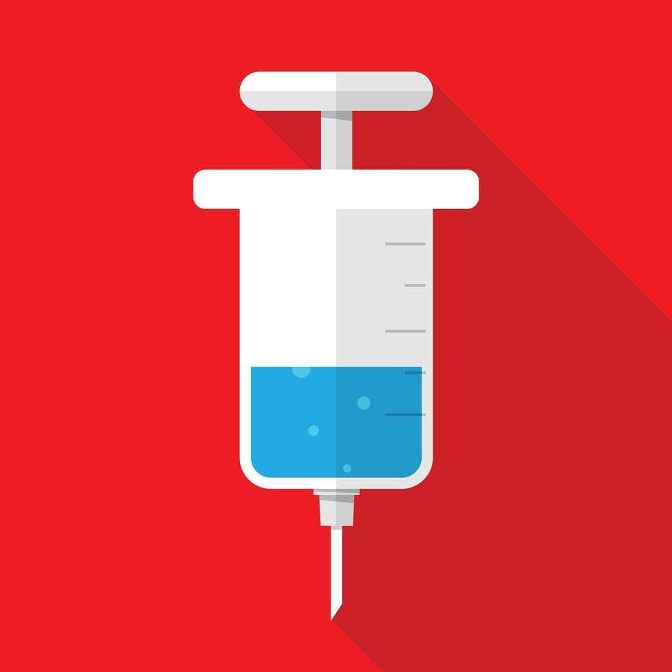 Syringe Flat Design Vector illustration