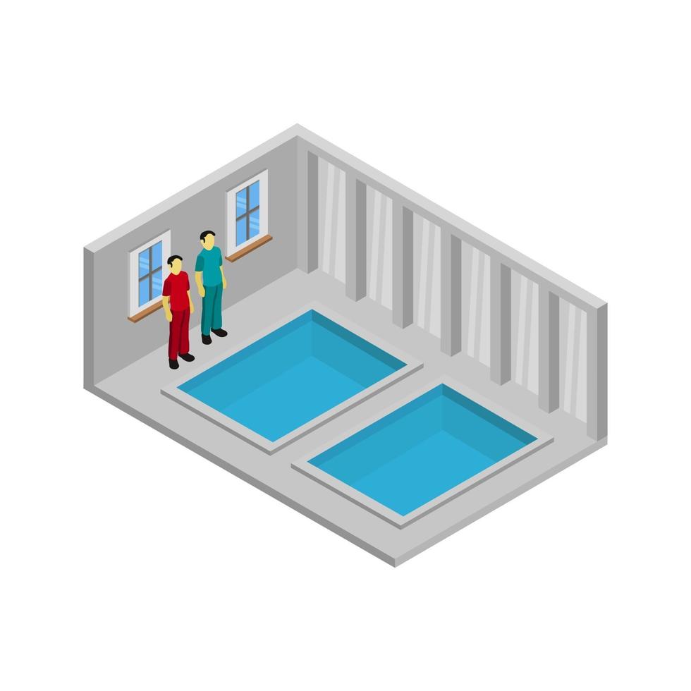 Room With Isometric Swimming Pool vector