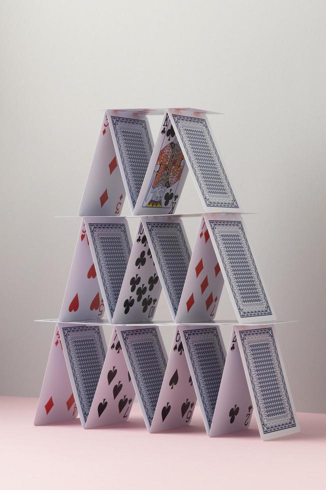 House of cards on white background photo