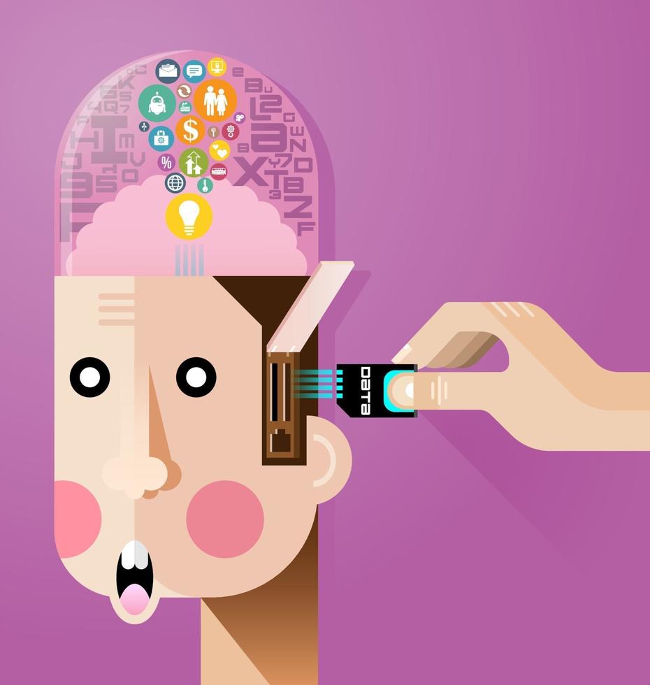 Creative brain concept vector